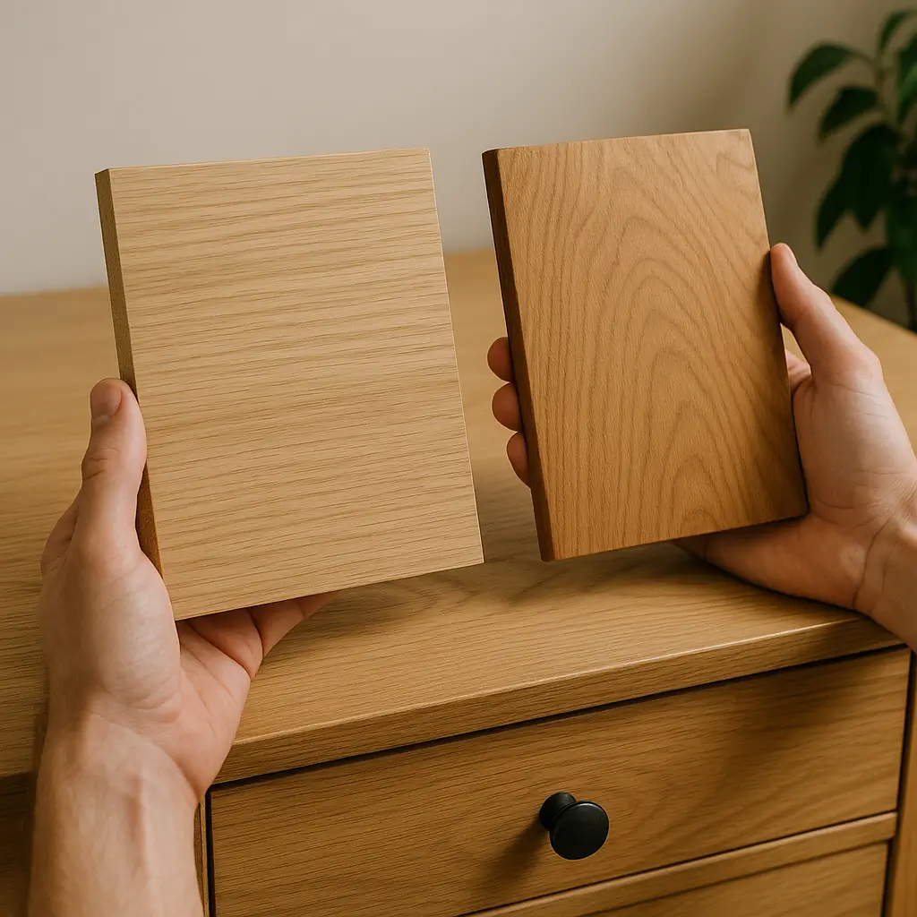 Comparação entre MDF e madeira maciça